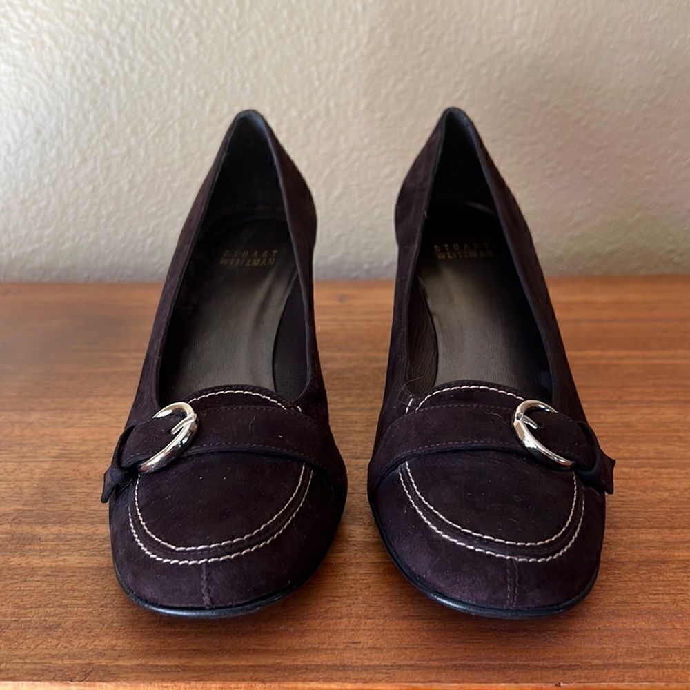 Stuart Weitzman brown suede shoes pumps 7.5‎